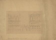 Board of Trade Building, Kansas City, Missouri, Front Elevation Study, c. 1887. Creator: Burnham and Root