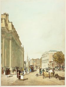 Board of Trade, Whitehall, from Downing Street, plate eight from Original Views of London as..., 184 Creator: Thomas Shotter Boys