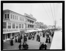 Board walk towards Steel Pier, Atlantic City, N.J., c1900. Creator: Unknown