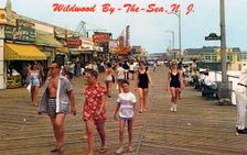Boardwalk north of Garfield Avenue, Wildwood-by-the-Sea, New Jersey, USA, 1959. Artist: Lynn H Boyer Jr