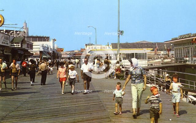 Boardwalk at Schellenger Avenue, Wildwood-by-the-Sea, New Jersey, USA, 1963. Artist: Lynn H Boyer Jr