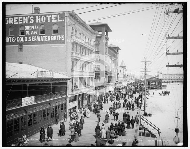 Boardwalk, Atlantic City, N.J., c1904. Creator: Unknown.