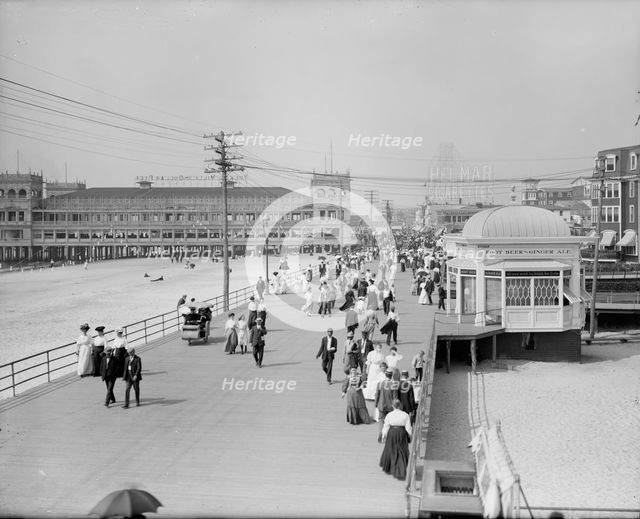 Boardwalk, Atlantic City, N.J., c1908. Creator: Unknown.