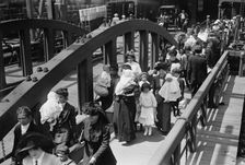 Boarding ferry for fresh air outing, 1913. Creator: Bain News Service
