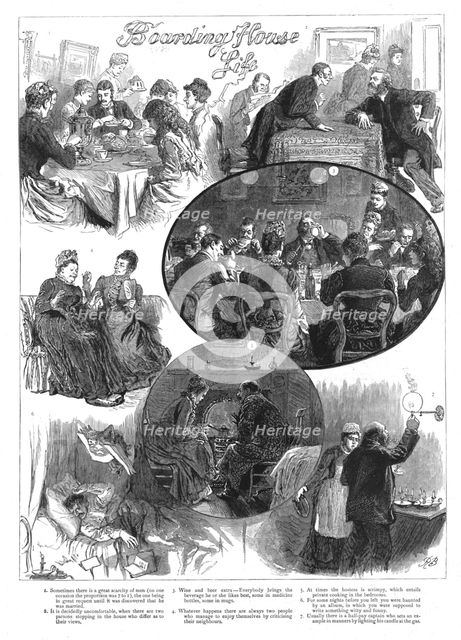 ''Boarding House Life', 1890. Creator: Unknown.