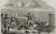 Boarding of the Portuguese Royal Family in the port of Lisbon on 29 November 1807, (1851). Creator: Unknown