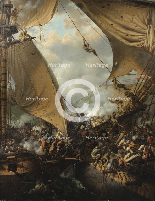 Boarding scene. Artist: Crépin, Louis-Philippe (1772-1851)