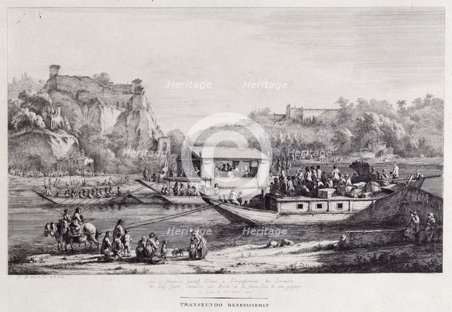 Boat Trip on the Seine, 1803. Artist: Boissieu, Jean-Jacques, de (1736-1810)