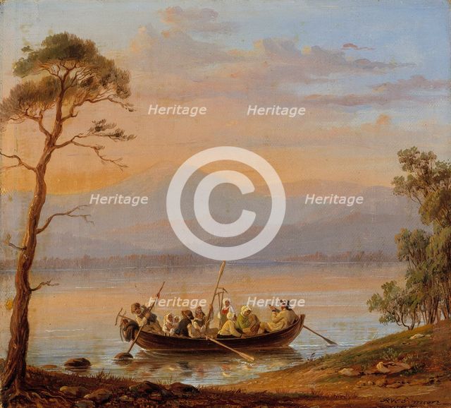 Boat Trip in Sweden, 1855. Creator: Robert Wilhelm Ekman.