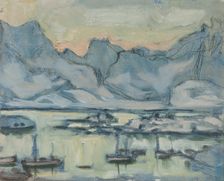 Boat with Net. Study from Lofoten, c1900s. Creator: Anna Katarina Boberg