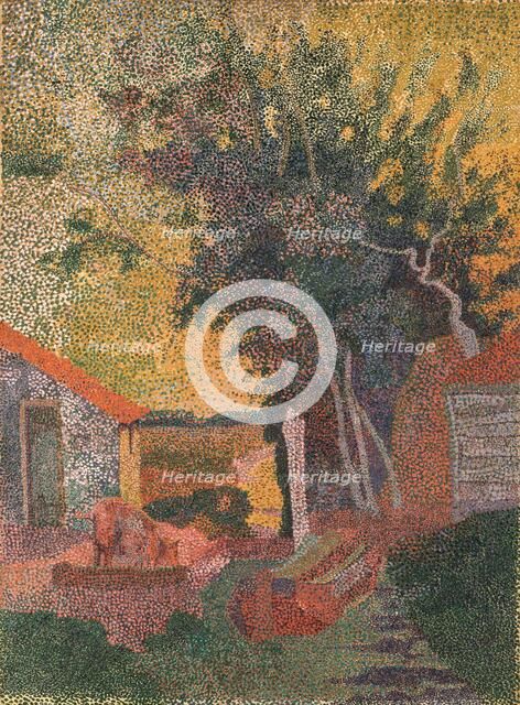 Boat Along a Bank, 1894 or 1895. Creator: Jan Vijbrief.