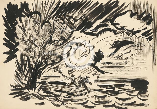 Boat and death, c1939. Creator: Arnold Peter Weisz-Kubincan.