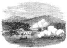 Boat Attack, by H.M.S. "Gorgon" on on of the Aland Isles, 1854. Creator: Unknown