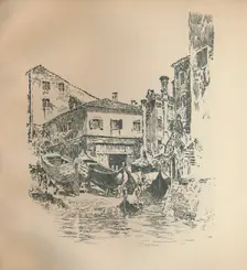 Boat Building, Venice 1905, (1925). Creator: Joseph Pennell
