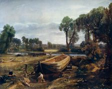 Boat Building Near Flatford Mill 1815, (1912).Artist: John Constable