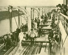 Boat Drill Aboard the "Aquitania". c1930. Creator: Unknown