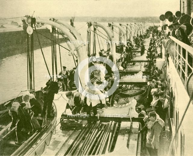 'Boat Drill Aboard the "Aquitania".', c1930. Creator: Unknown.