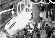 Boat drill KAISER WILHELM II, between c1910 and c1915. Creator: Bain News Service