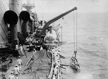 Boat Drill on USS Washington, between c1910 and c1915. Creator: Bain News Service