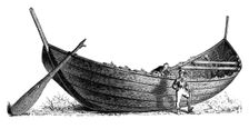 Boat for fourteen pairs of oars, found at Nydam, Jutland, 1892