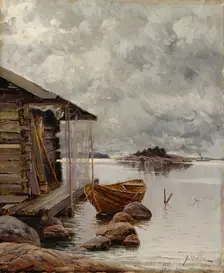 Boat House, 1884. Creator: Aukusti Uotila