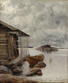 Boat House, 1884. Creator: Aukusti Uotila