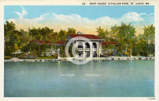 Boat house, O'Fallon Park, St Louis, Missouri, USA, 1926. Artist: Unknown