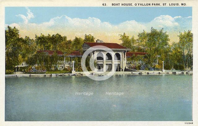 Boat house, O'Fallon Park, St Louis, Missouri, USA, 1926. Artist: Unknown