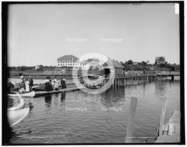 Boat landing, Kennebunk River, Kennebunkport, Maine, between 1890 and 1901. Creator: Unknown.