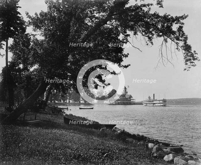 Boat landing, Lake Chautauqua, c1898. Creator: Unknown.