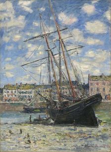 Boat lying at low tide, 1881. Creator: Monet; Claude (1840-1926)