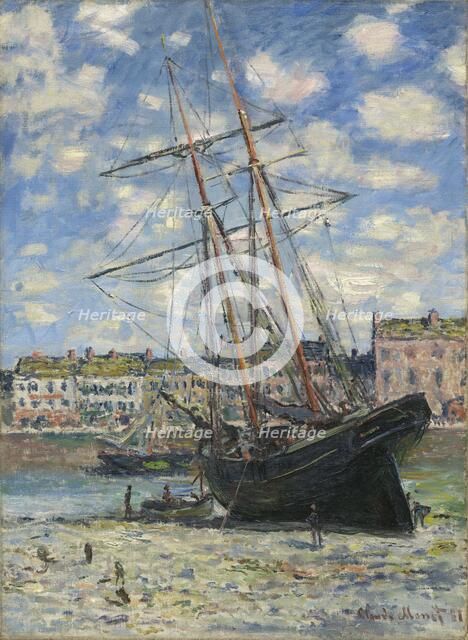 Boat lying at low tide, 1881. Creator: Monet; Claude (1840-1926).