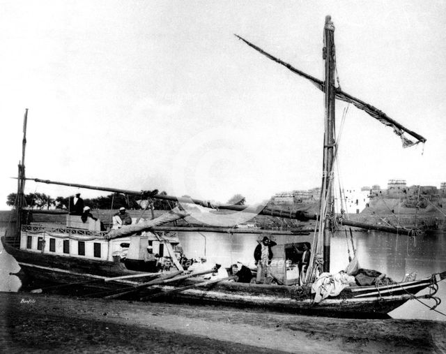 Boat on the Nile, Egypt, 1878. Artist: Felix Bonfils
