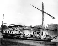 Boat on the Nile, Egypt, 1878. Artist: Felix Bonfils