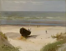 Boat on the Shore, 1870. Creator: Berndt Lindholm