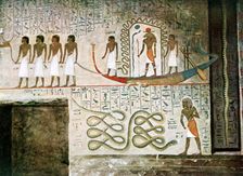 Boat scene, Tombs of the Nobles, Thebes, Egypt