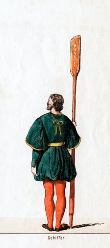 Boatman, costume design for Shakespeare's play, Henry VIII, 19th century