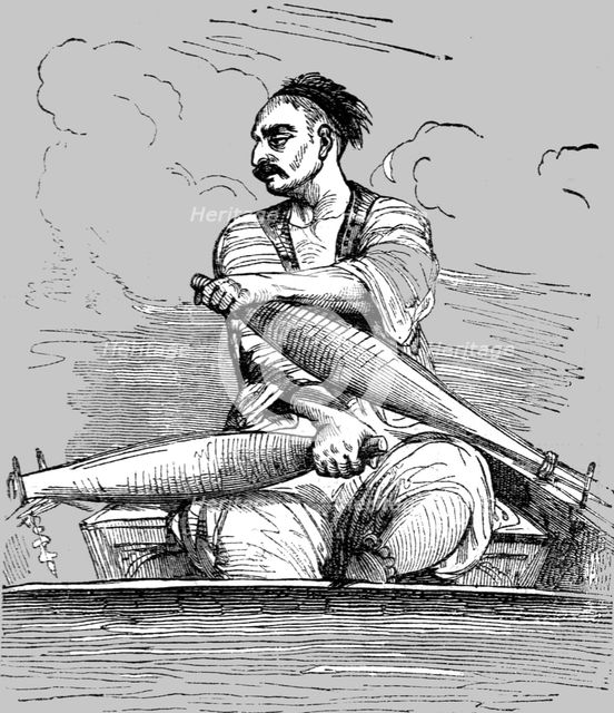 'Boatman of the Bosphorus; Industrious Classes in Constantinople', 1854. Creator: Unknown.