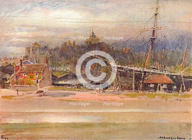 'Boatbuilder's Yard, Rye', 1910. Artist: Albert Goodwin.