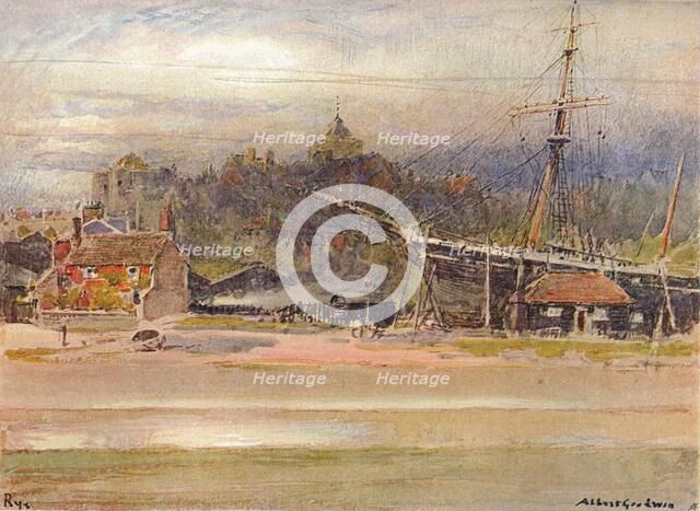 'Boatbuilder's Yard, Rye', 1910. Artist: Albert Goodwin.