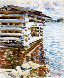 Boathouse, 1923. Creator: Verner Thome