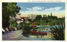 Boating, Westlake Park, Los Angeles, California, USA, 1931