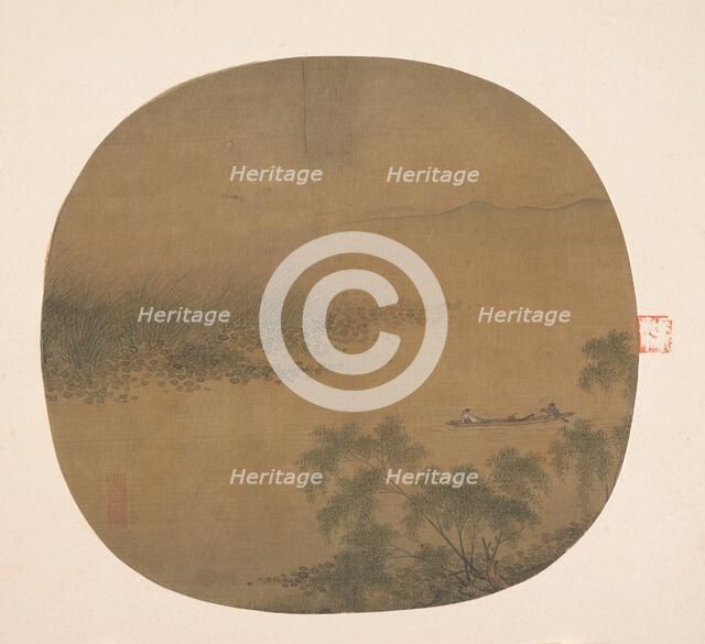 Boating by a Willow Bank, 13th century. Creator: Unknown.