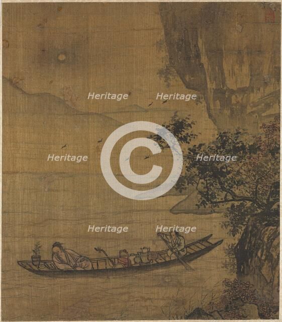 Boating in Moonlight, 1600s. Creator: Unknown.