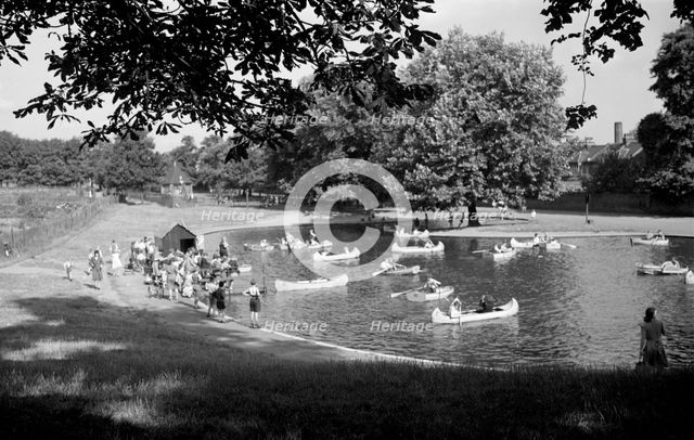 Boating lake, Greenwich Park, London, c1945-c1965. Artist: SW Rawlings