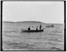 Boating off Presque Isle, between 1880 and 1899. Creator: Unknown