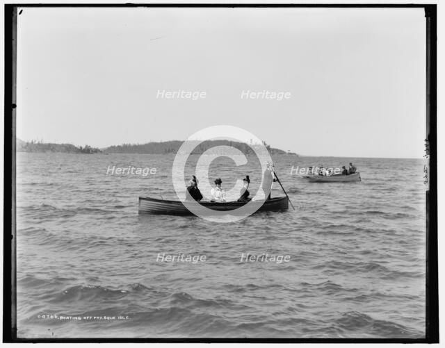 Boating off Presque Isle, between 1880 and 1899. Creator: Unknown.