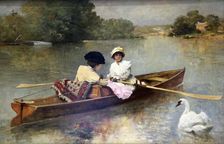 Boating on the Seine 1875-1876. Artist: Ferdinand Heilbuth