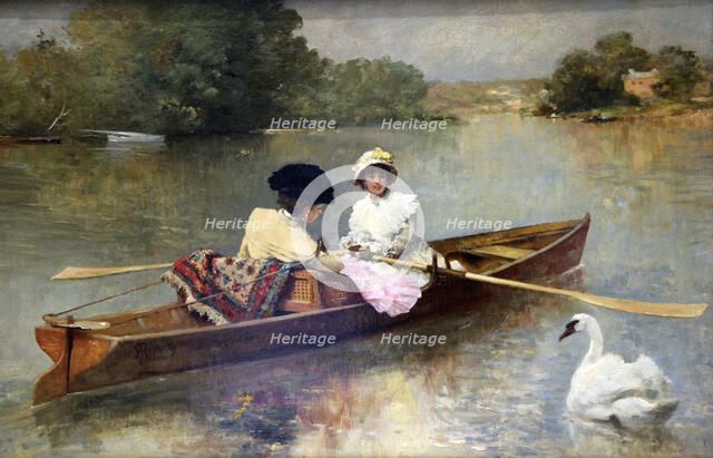 'Boating on the Seine', 1875-1876. Artist: Ferdinand Heilbuth