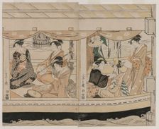 Boating on the Sumida River, mid 1790s. Creator: Ch?bunsai Eishi (Japanese, 1756-1829)